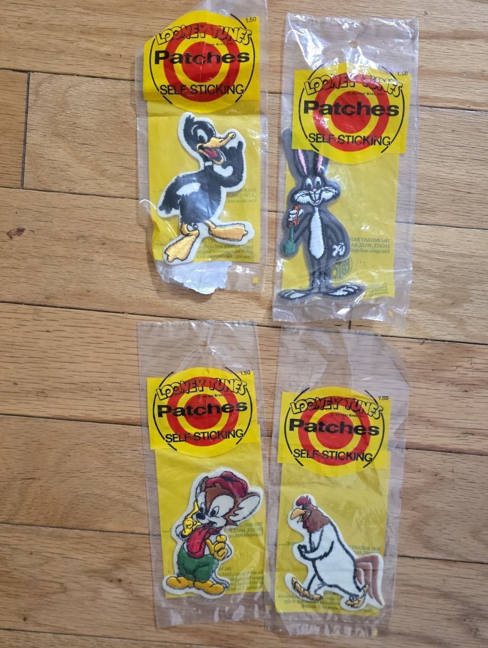 NWOT. Warner Bros. Looney Tunes Self-Sticking Character Patches - Multi-Color